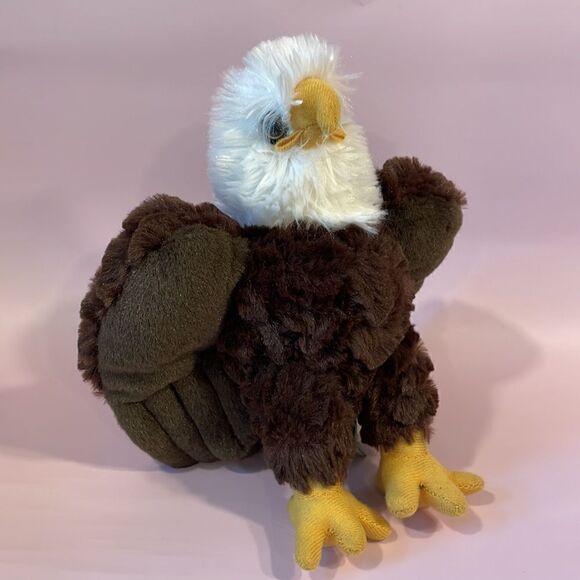 Wild Republic Bald Eagle Soft Brown White Plush Stuffed Animal 9" excellent use… - Picture 5 of 8